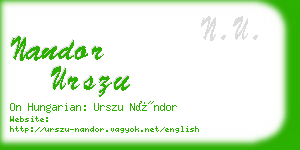 nandor urszu business card